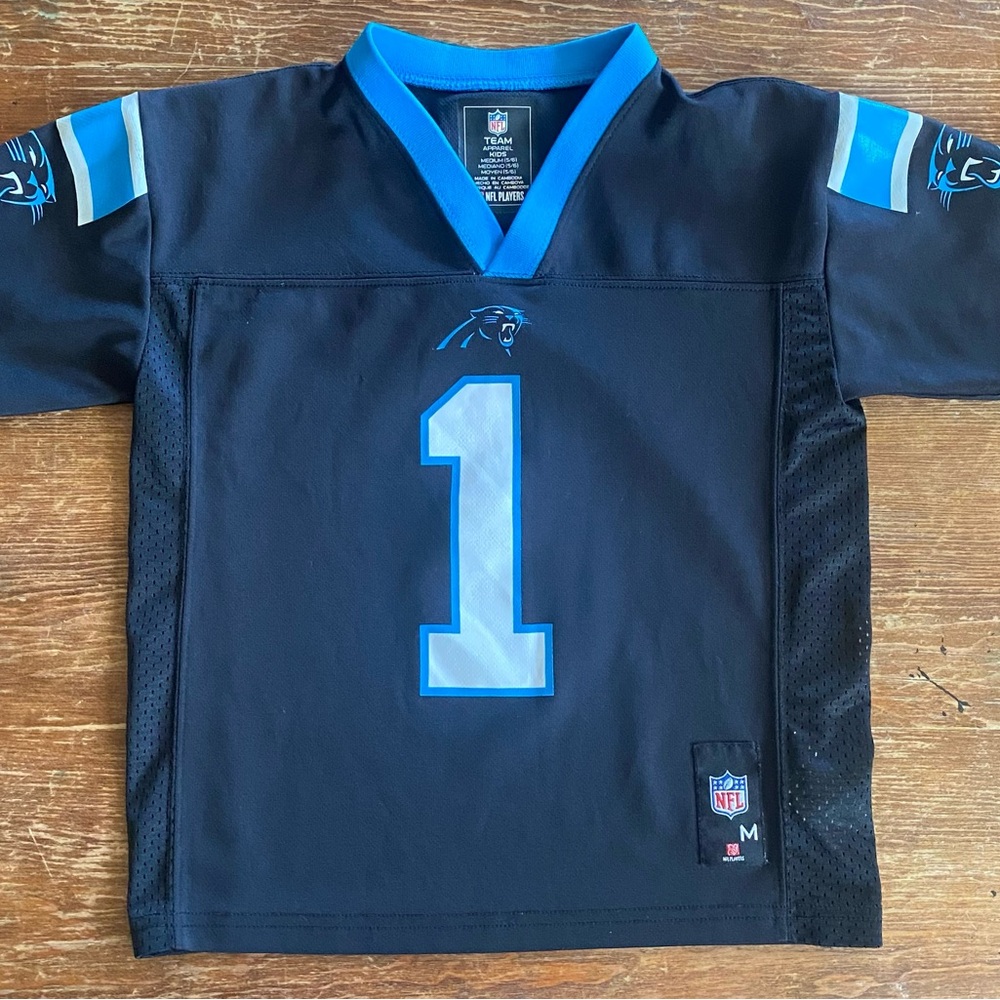 NFL Cam Newton Kids Black and Blue Panthers Jersey